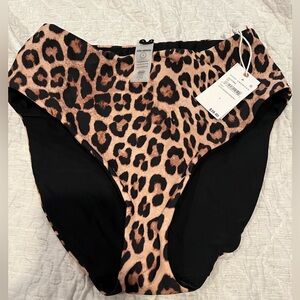 NWT good American swim bottoms high rise reversible size 3